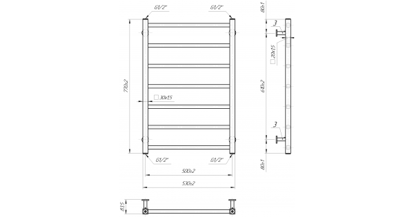 INOX Токіо 770х530/500 - купити за ціною від 14 910грн грн