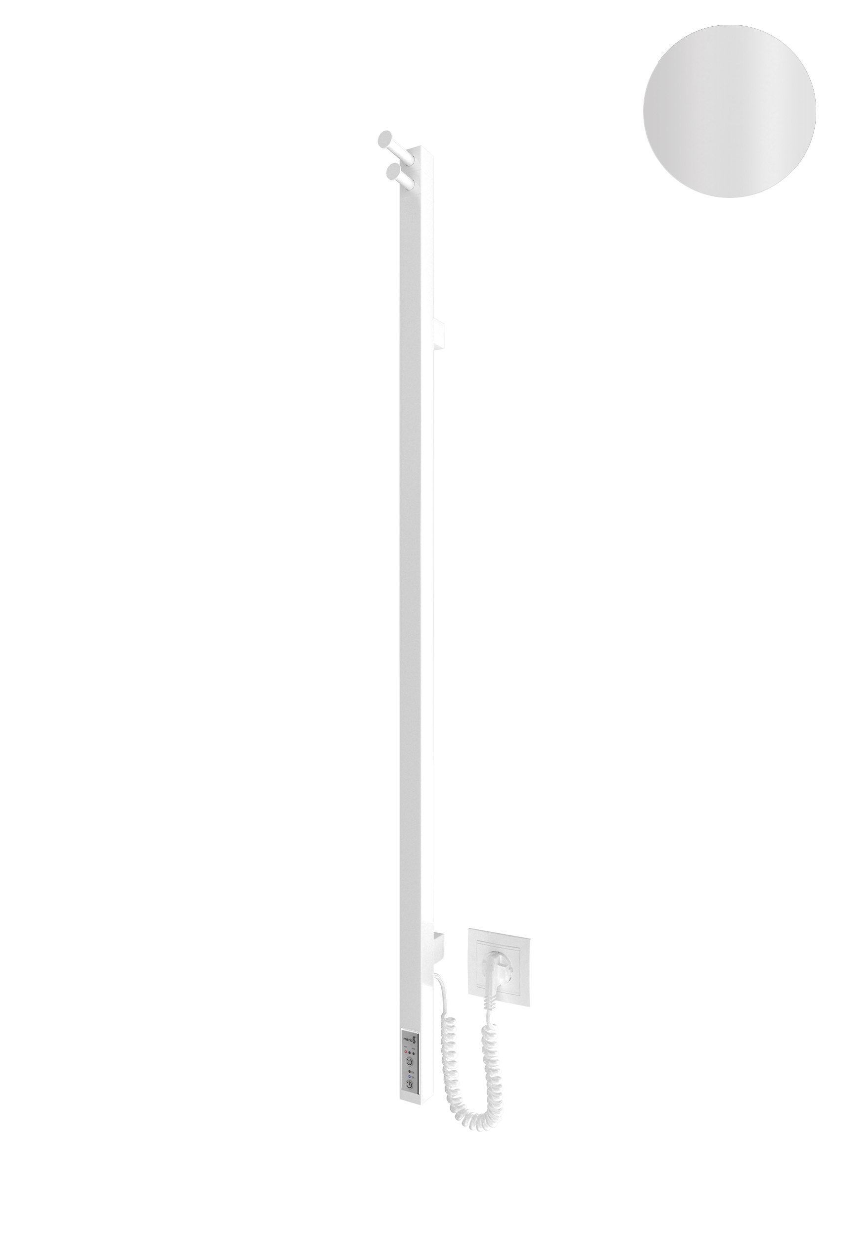 Електрична рушникосушарка Рей Кубо-І 1100х30/130 TR (стара констр., фіксатор) (Білий мат)