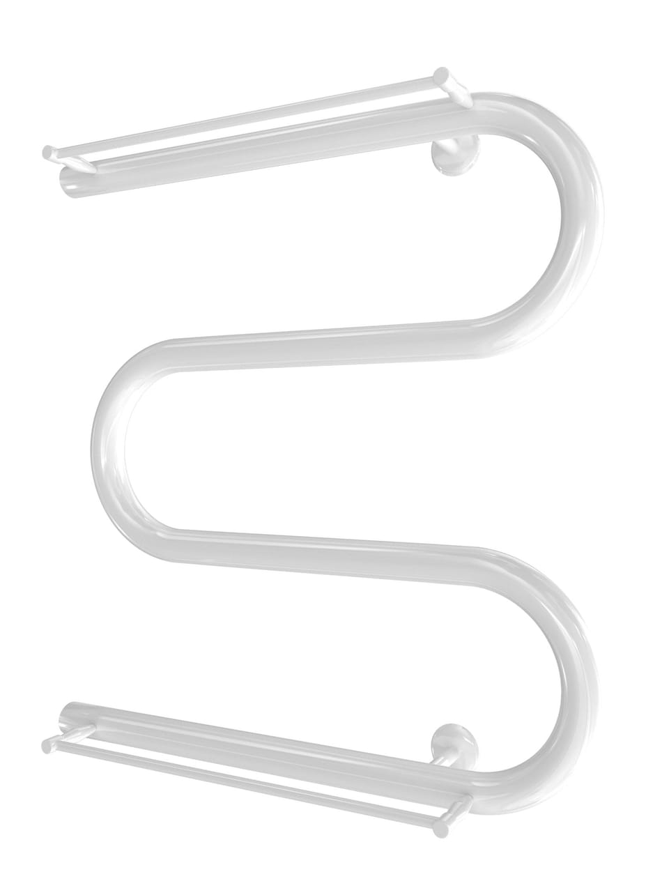 Водяна рушникосушарка Inox Змійка 25 525х500/500 полички (Білий мат)
