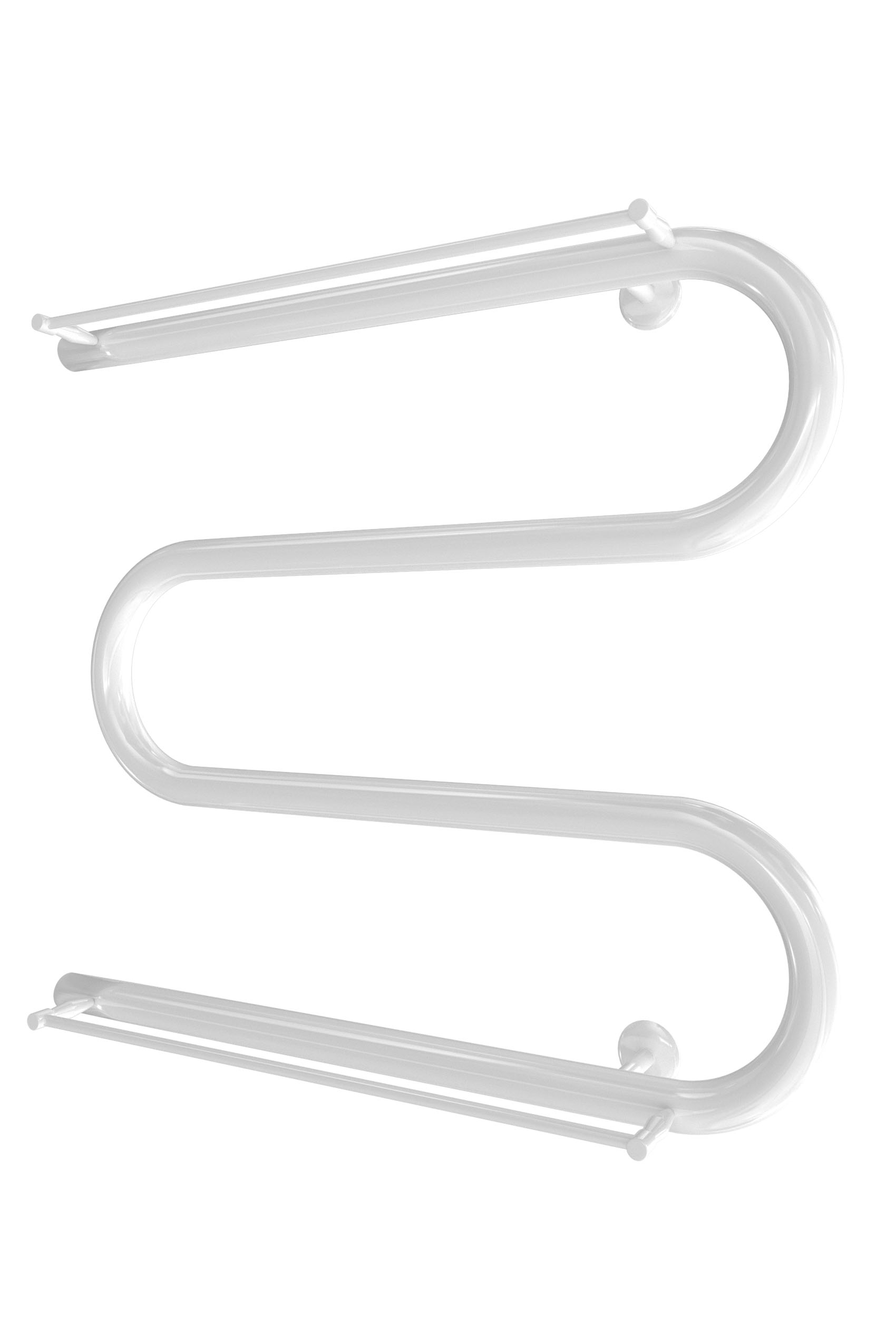 Водяна рушникосушарка Inox Змійка 25 525х600/500 полички (Білий глянець)
