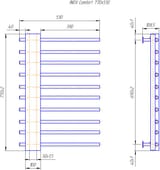 Водяна рушникосушарка Inox Комфорт 770х530/50 4