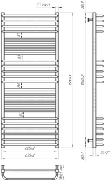 Водяна рушникосушарка Inox Гера-Люкс 1500х630/600 4