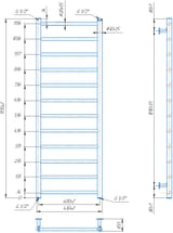 Водяна рушникосушарка Inox Флет 1170х430/400 5