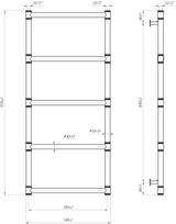 Водяна рушникосушарка Inox Прованс 1170х538/500 4