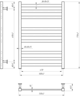 Водяна рушникосушарка Inox Чикаго 770х530/500 4