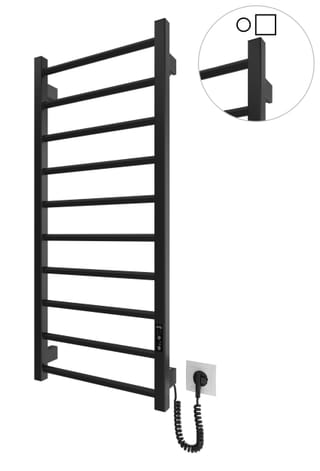 Електрична рушникосушарка HF Leeds 970х430 чорний мат