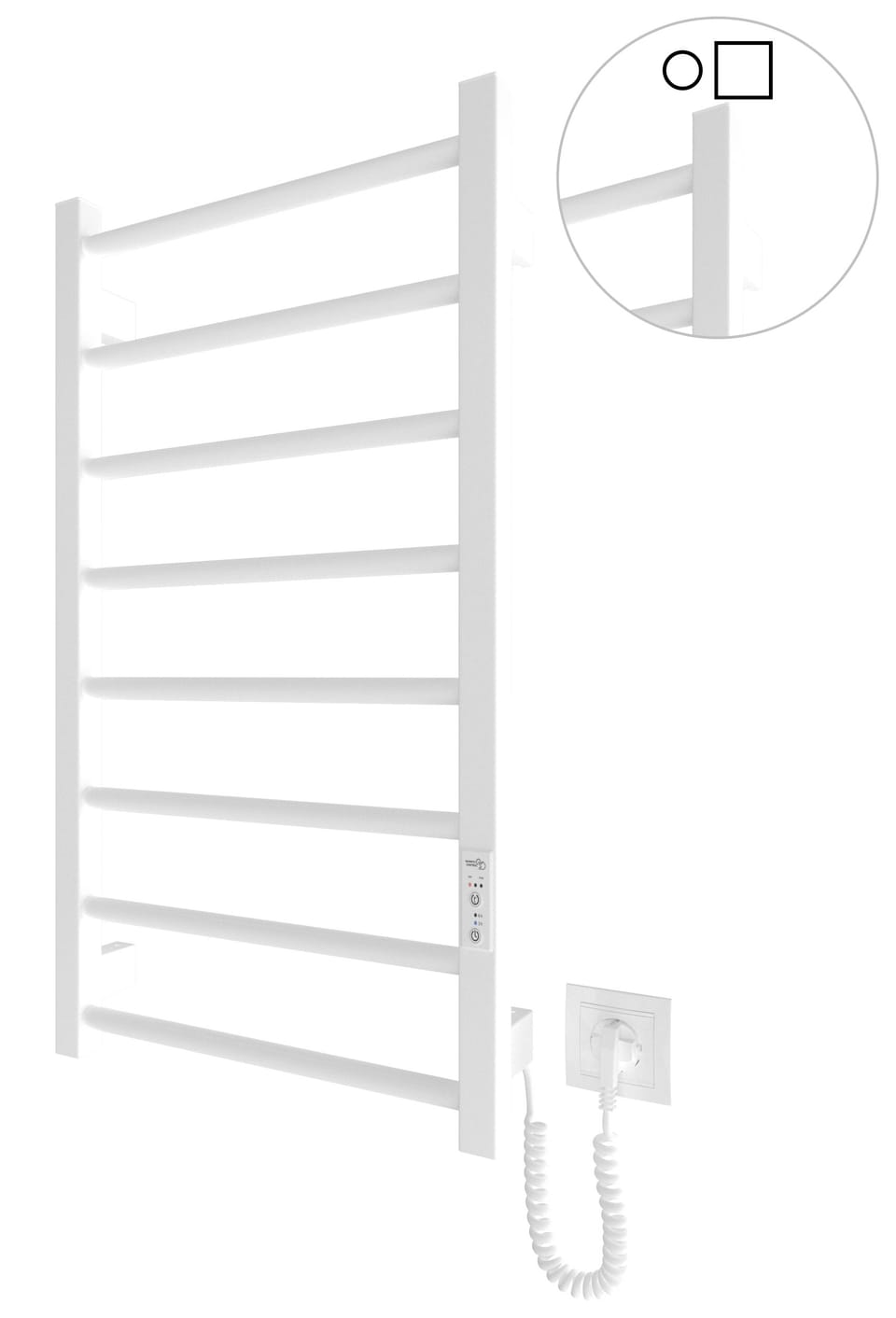 Електрична рушникосушарка HF Leeds 770х430 білий мат