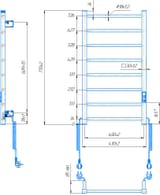 Електрична рушникосушарка HF Leeds 770х430 білий мат 5