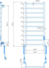 Електрична рушникосушарка HF Leeds 970х430 білий мат 5