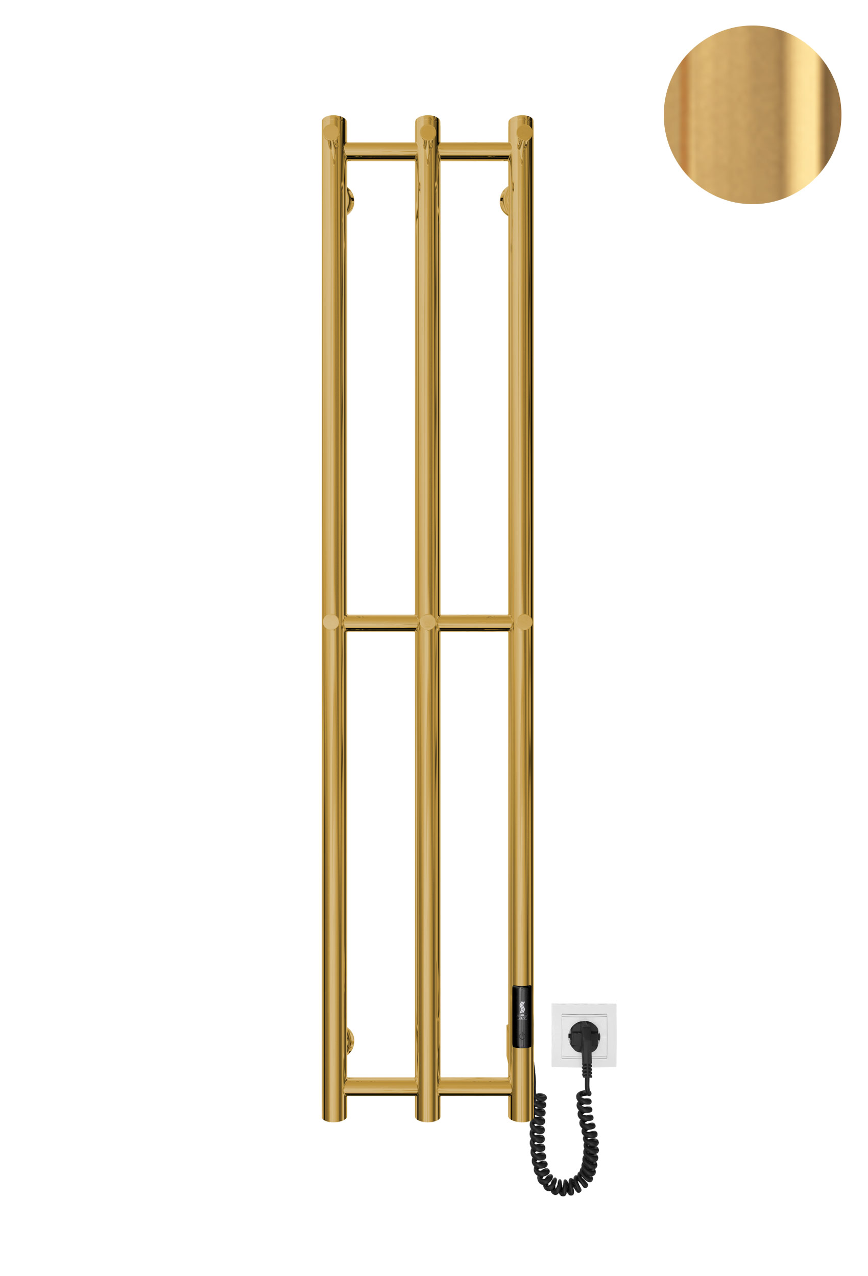 Електрична рушникосушарка e-INOX Соле 1170х250 TR 2.0 K (Золото лайт)