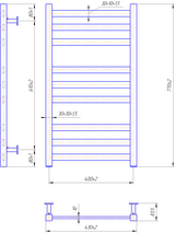 Водяна рушникосушарка Inox Чикаго 770х430/400 4