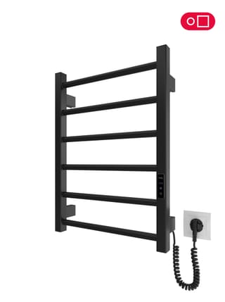 Електрична рушникосушарка HF Leeds 570х430 чорний мат TR 3.0