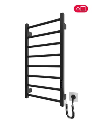 Електрична рушникосушарка HF Leeds 770х430 чорний мат TR 3.0