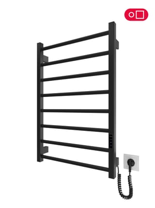 Електрична рушникосушарка HF Leeds 770х530 чорний мат TR 3.0