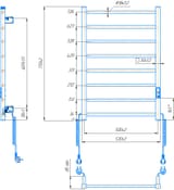 Електрична рушникосушарка HF Leeds 770х530 чорний мат TR 3.0 4