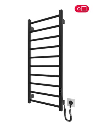Електрична рушникосушарка HF Leeds 970х430 чорний мат TR 3.0