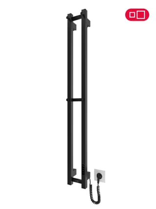 Електрична рушникосушарка HF Slim 1170х140 чорний мат TR 3.0