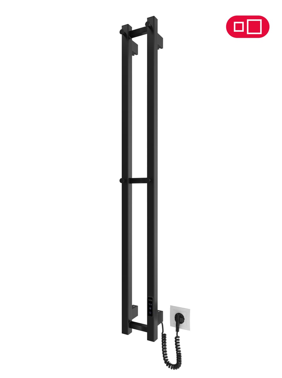 Електрична рушникосушарка HF Slim 1170х140 чорний мат TR 3.0