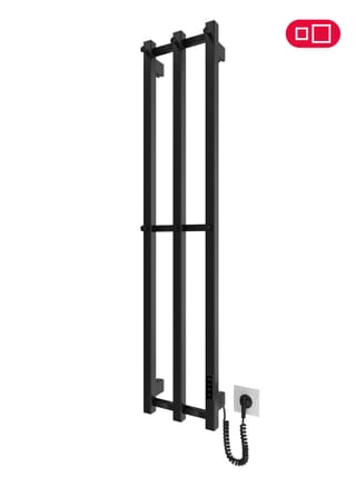Електрична рушникосушарка HF Slim 1170х250 чорний мат TR 3.0
