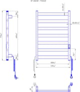 Електрична рушникосушарка HF Chester 770х530 чорний мат TR 4.0 4
